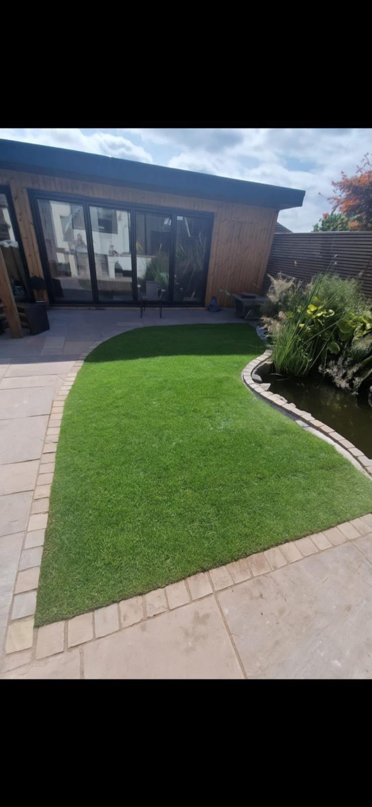 Completed landscaped garden