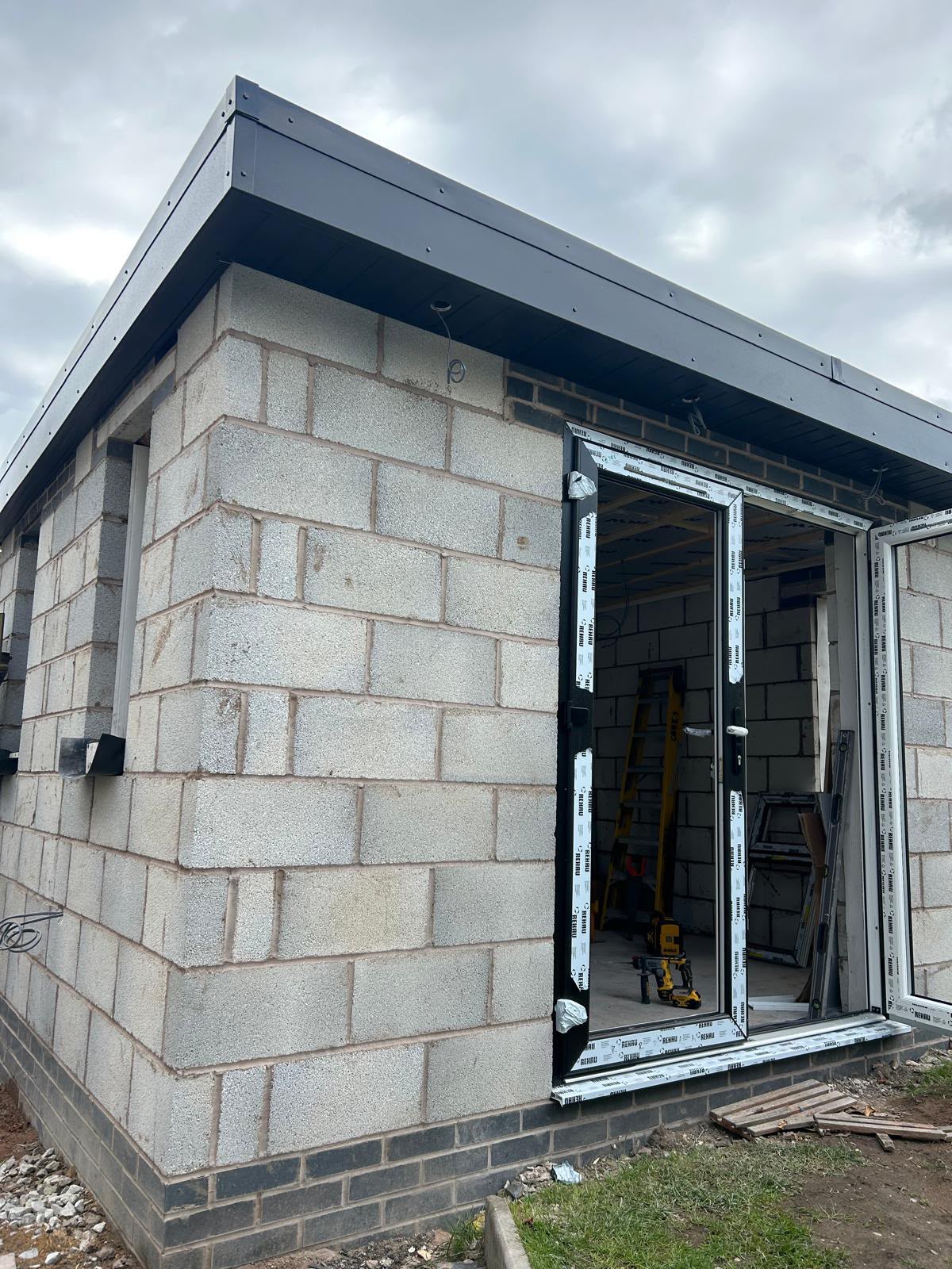 Garden room under construction