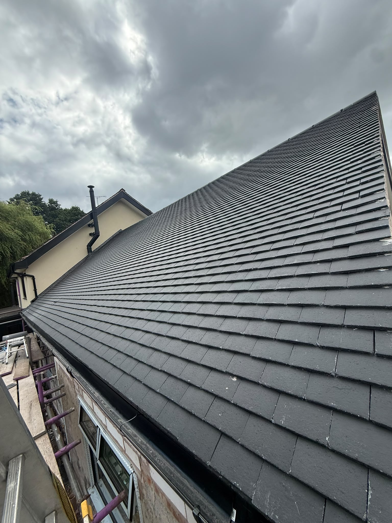 New slate roof